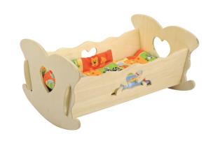 Opakowanie Kołyska mała drewniana dla lalek