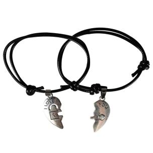 Opakowanie Komplet bransoletek - dwie połówki serca 2szt