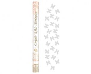 Opakowanie Konfetti pneumatyczne Motylki papierowe białe 60cm