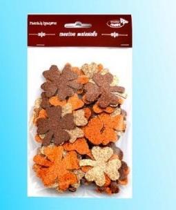 Opakowanie Koniczyny brokatowe tonacja brązowa 44szt