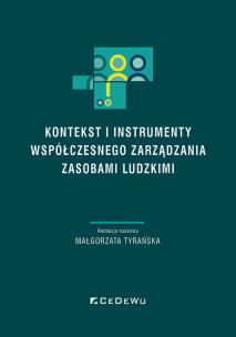 Okładka książki Kontekst i instrumenty współczesnego zarządzania zasobami ludzkimi
