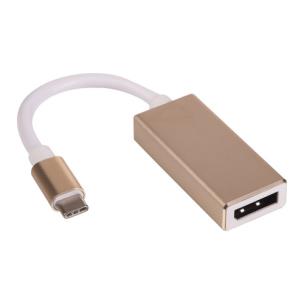 Okładka książki Konwerter Akyga AK-AD-56 (DisplayPort F - USB typu C M; 0,15m; kolor miedziany)