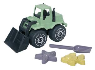 Koparka 30 cm z bioplastiku z łopatką i 2 foremkami. Wydawca: Tactic. Multiszop.pl Opakowanie Koparka 30 cm z bioplastiku z łopatką i 2 foremkami