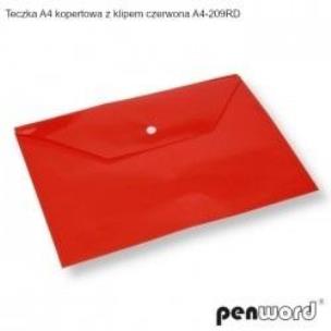 Opakowanie Koperta na dokumenty A4 z klipem czerwona
