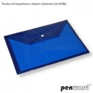 Opakowanie Koperta na dokumenty A4 z klipem niebieska
