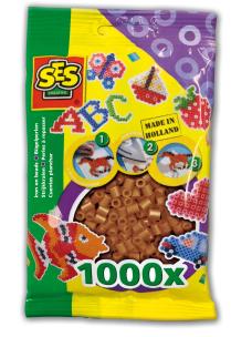 Koraliki do prasowanek brązowe 1000 szt.. Wydawca: SES Creative. Multiszop.pl Opakowanie Koraliki do prasowanek brązowe 1000 szt.