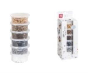 Opakowanie Koraliki do zaprasowywania brąz-białe 6 kolorów