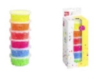 Opakowanie Koraliki do zaprasowywania neonowe 6 kolorów