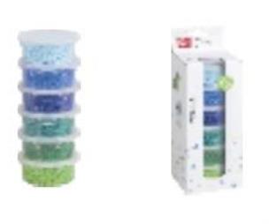 Opakowanie Koraliki do zaprasowywania niebieskie-zielone 6 op