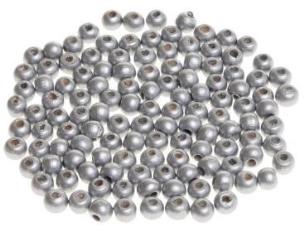 Opakowanie Koraliki drewniane do nawlekania srebrne 8mm 120sz