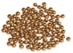 Opakowanie Koraliki drewniane do nawlekania złote 8mm 120szt