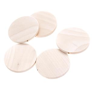 Opakowanie Koraliki monetki drewniane 50mm 5szt