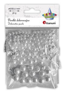 Opakowanie Koraliki plastikowe perełki białe 36g