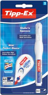 Korektor TIPP-EX Mini Pocket Mouse+Shake n Squeeze BIC  blister 1+1 szt.. Wydawca: Bic. Multiszop.pl Opakowanie Korektor TIPP-EX Mini Pocket Mouse+Shake n Squeeze BIC  blister 1+1 szt.