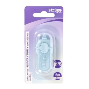 Opakowanie Korektor w taśmie mini 5mmx6m niebieski STRIGO