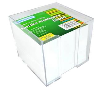 Opakowanie Kostka biała 84x84x70mm w pojemniku nieklejona