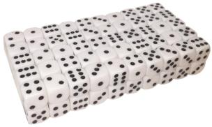 Opakowanie Kostka do gry biała 100szt