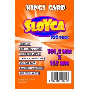Koszulki Kings Card 101,5x153mm (100szt) SLOYCA. Wydawca: SLOYCA. Multiszop.pl Opakowanie Koszulki Kings Card 101,5x153mm (100szt) SLOYCA