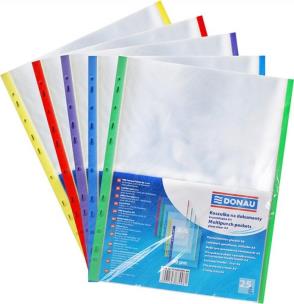 Opakowanie Koszulki PP A4 krystal 40mikr kolorowe 25szt