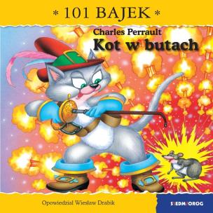 Kot w butach. 101 bajek. Autor: Drabik Wiesław. Multiszop.pl Okładka książki Kot w butach. 101 bajek
