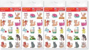 Opakowanie Kotki 02 Naklejki 4 sztuki zgrzewka