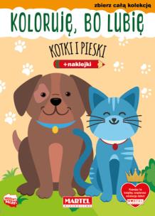 Okładka książki Kotki i pieski. Koloruję, bo lubię