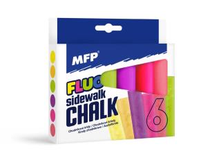 Kreda chodnikowa fluo owalna 6 kolorów. Wydawca: MFP. Multiszop.pl Opakowanie Kreda chodnikowa fluo owalna 6 kolorów