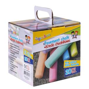 Opakowanie Kreda chodnikowa GIMBOO XXL w pudełku, 20 szt., mix kolorów