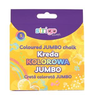 Kreda chodnikowa Jumbo 5 kolorów STRIGO. Wydawca: Strigo. Multiszop.pl Opakowanie Kreda chodnikowa Jumbo 5 kolorów STRIGO