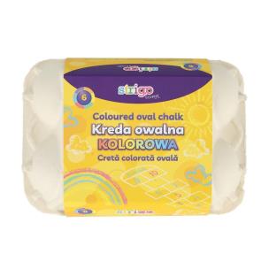 Kreda chodnikowa Owalna 6 kolorów STRIGO. Wydawca: Strigo. Multiszop.pl Opakowanie Kreda chodnikowa Owalna 6 kolorów STRIGO