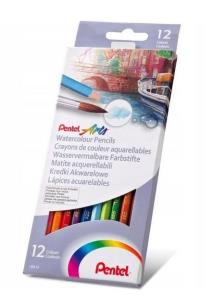 Opakowanie Kredki akwarelowe 12 kolorów PENTEL