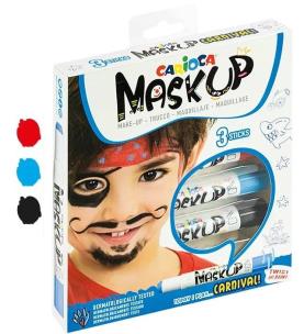 Kredki do twarzy MaskUP Carnival 3kol CARIOCA. Wydawca: Carioca. Multiszop.pl Opakowanie Kredki do twarzy MaskUP Carnival 3kol CARIOCA