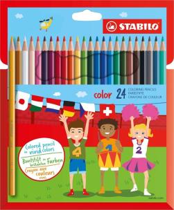 Kredki drewniane STABILO Color 24 kolorów. Wydawca: Stabilo. Multiszop.pl Opakowanie Kredki drewniane STABILO Color 24 kolorów