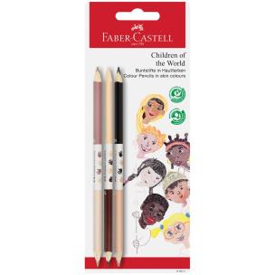 Kredki dwustronne w odcieniach skóry children of the world 3 sztuki blister faber-castell. Wydawca: Faber-Castell. Multiszop.pl Opakowanie Kredki dwustronne w odcieniach skóry children of the world 3 sztuki blister faber-castell