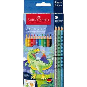 Kredki Grip 2001 Dinozaury 13 kol. FABER CASTELL. Wydawca: Faber Castell. Multiszop.pl Opakowanie Kredki Grip 2001 Dinozaury 13 kol. FABER CASTELL
