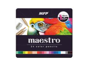 Opakowanie Kredki MFP ołówkowe 24 kolory metalowe pudełko 6300627
