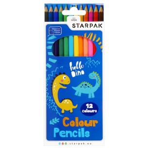 Opakowanie Kredki ołówkowe 12 kolorów Dino 12 sztuk