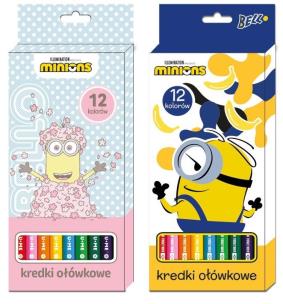 Kredki ołówkowe 12 kolorów Minionki. Wydawca: Beniamin. Multiszop.pl Opakowanie Kredki ołówkowe 12 kolorów Minionki
