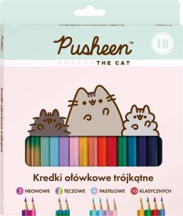 Opakowanie Kredki ołówkowe 18 kolorów Pusheen BAMBINO