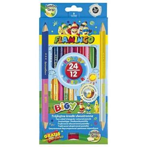 Opakowanie Kredki ołówkowe dwustronne Jumbo12/24 kolory