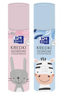 Kredki ołówkowe Kids tuba 12 kolorów. Wydawca: Oxford. Multiszop.pl Opakowanie Kredki ołówkowe Kids tuba 12 kolorów