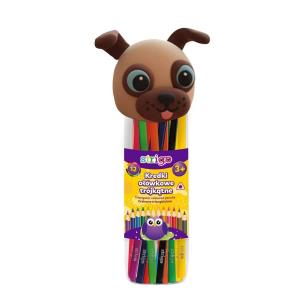 Opakowanie Kredki ołówkowe Piesek 12 kolorów STRIGO