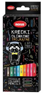 Kredki ołówkowe trójkątne 12kolorów. Wydawca: Beniamin. Multiszop.pl Opakowanie Kredki ołówkowe trójkątne 12kolorów