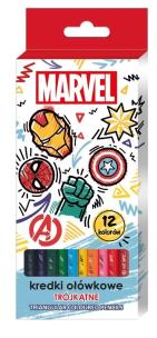 Kredki ołówkowe trójkątne Avengers 12 kolorów. Wydawca: Beniamin. Multiszop.pl Opakowanie Kredki ołówkowe trójkątne Avengers 12 kolorów