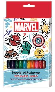 Kredki ołówkowe trójkątne jumbo Avengers 12 kol. Wydawca: Beniamin. Multiszop.pl Opakowanie Kredki ołówkowe trójkątne jumbo Avengers 12 kol