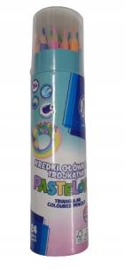 Opakowanie Kredki ołówkowe trójkątne pastelowe Astra 24 kolory z temperówką