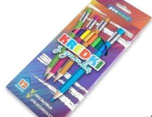 Opakowanie Kredki ołówkowe z gumką 12 kolorów