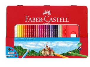 Kredki ołówkowe Zamek 48szt metal opak. Wydawca: Faber Castell. Multiszop.pl Opakowanie Kredki ołówkowe Zamek 48szt metal opak