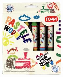 Opakowanie Kredki pastele wodne Kredzio 16 kolorów TOMA