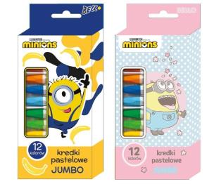 Opakowanie Kredki pastelowe Jumbo 12 kolorów Minionki